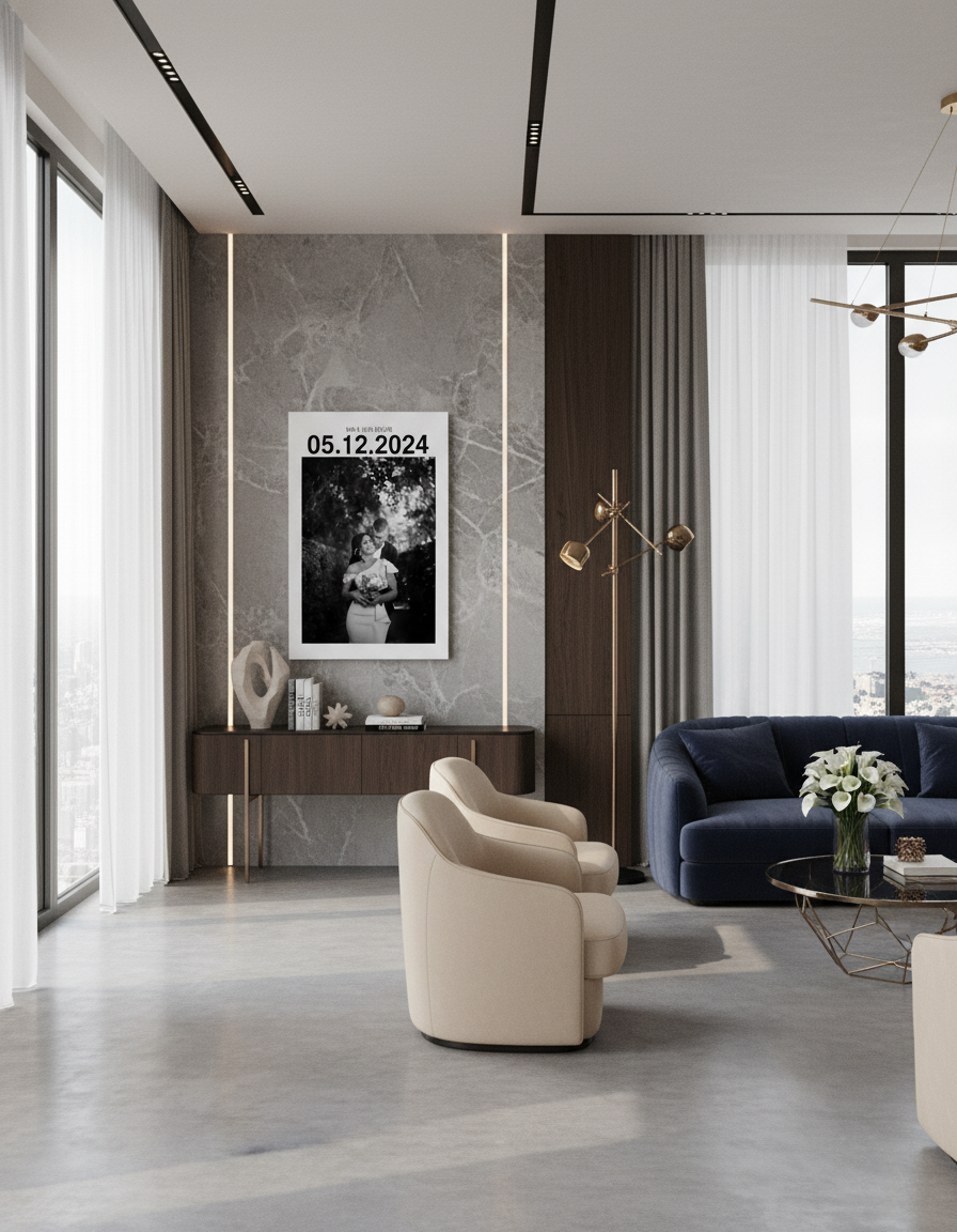 Kişiye Özel Düğün Tarihli Kanvas Tablo | Wedding Date Tasarım | Evlilik & Nişan Hediyesi