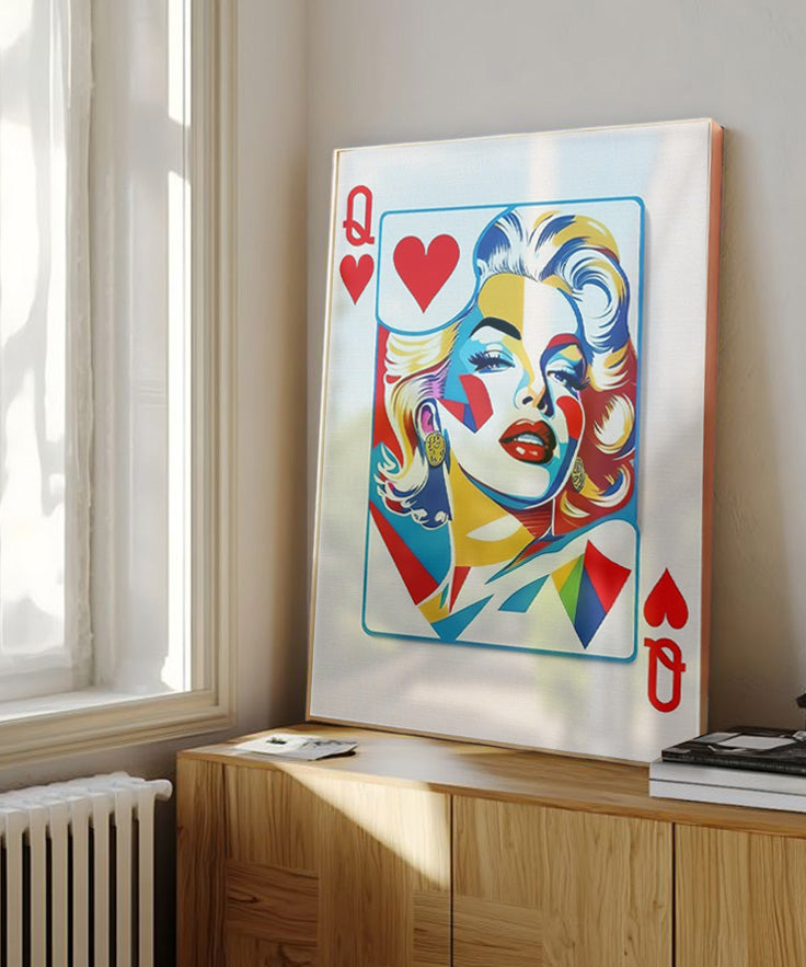 Queen of Hearts Design Framed Painting