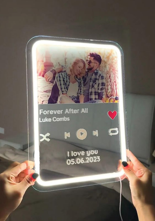 Kişiye Özel LED Işıklı Pleksi Müzik Tablosu 🎶✨