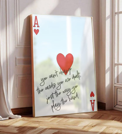 Cup Ace Framed Design Painting
