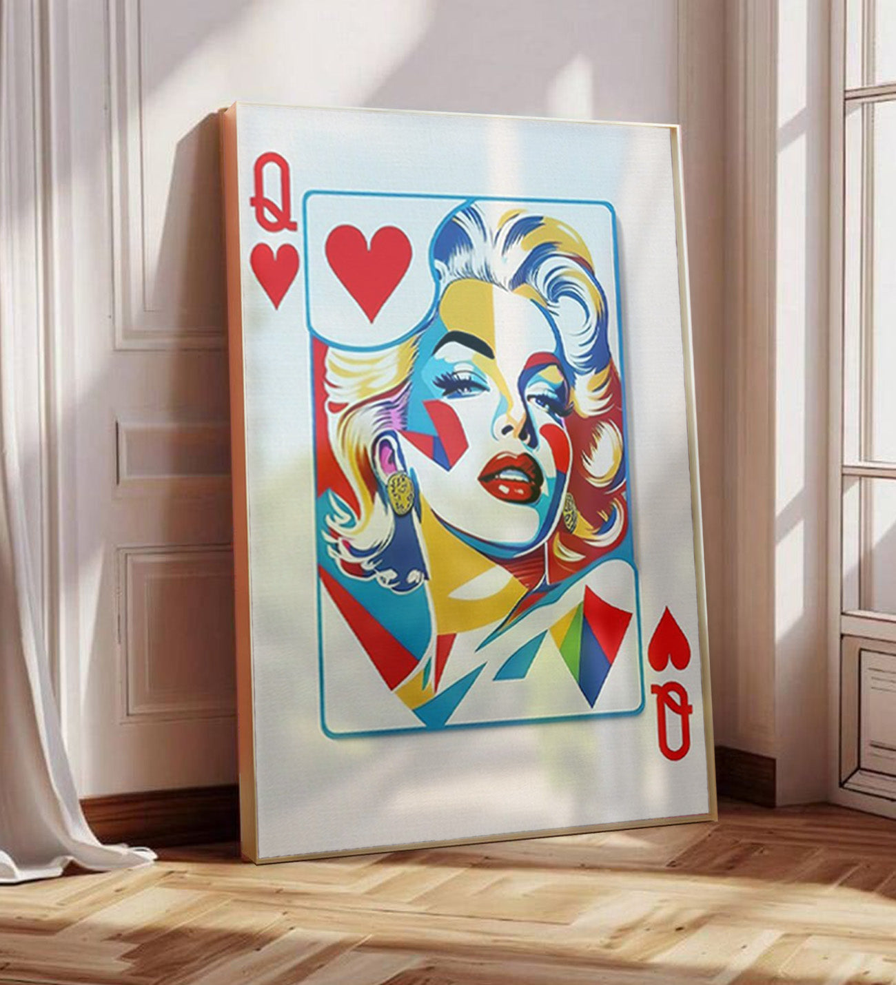 Queen of Hearts Design Framed Painting