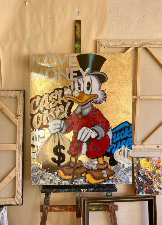 Varyemez Amca (Scrooge McDuck)-Kanvas Tablo