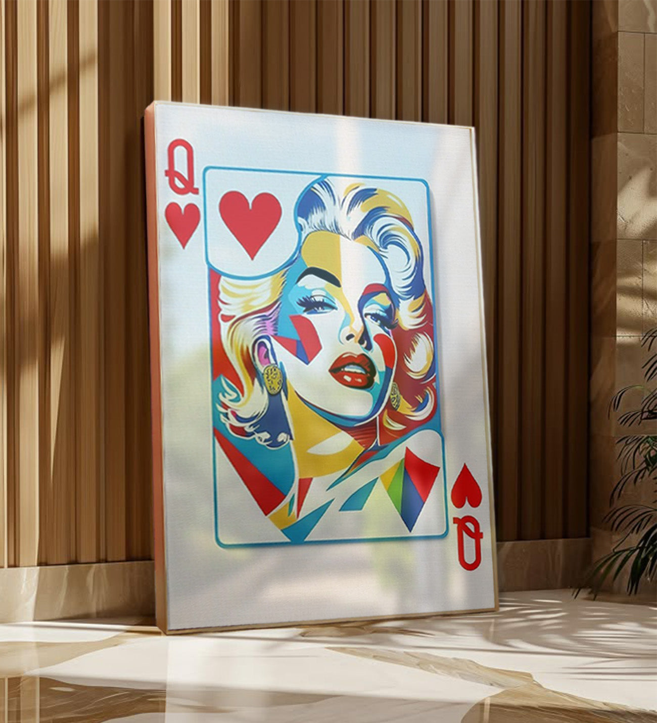Queen of Hearts Design Framed Painting
