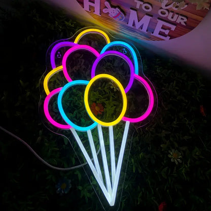 Neon Balloon Kids Room Themed Lighting