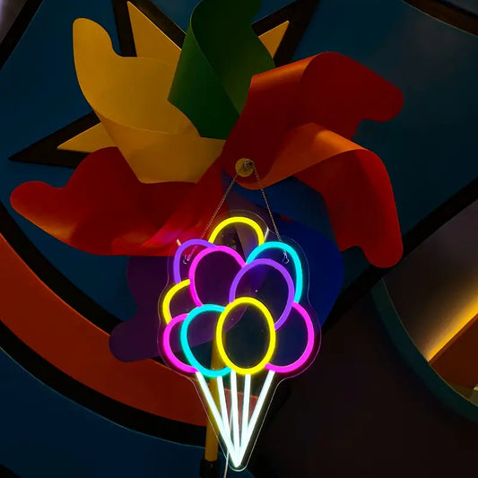 Neon Balon Çocuk Odası Temalı Aydınlatma