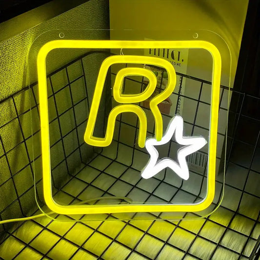 Neon R Star Games Temalı Aydınlatma