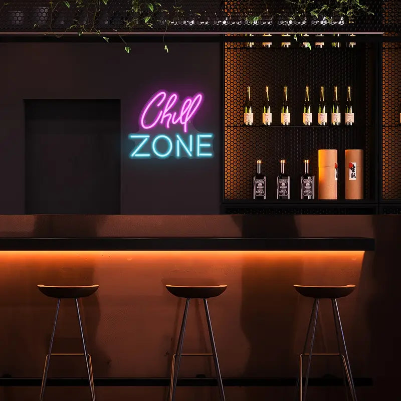 Neon Chill Zone Themed Illuminated Decorative Wall Lighting