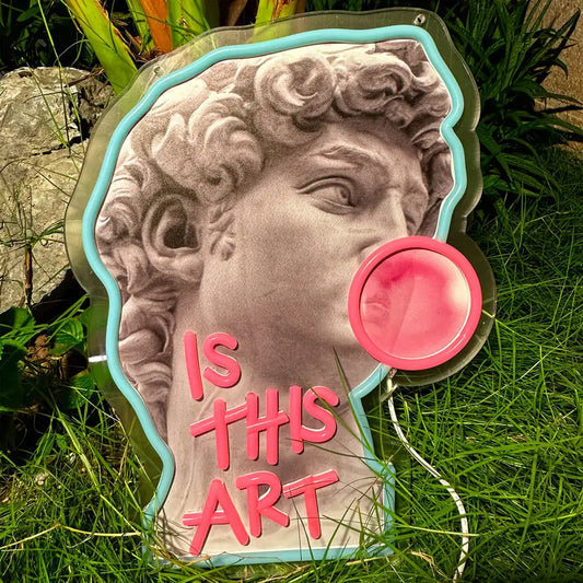Neon Michelangelo'nun Davut Temalı Işıklı Dekoratif Duvar Aydınlatması