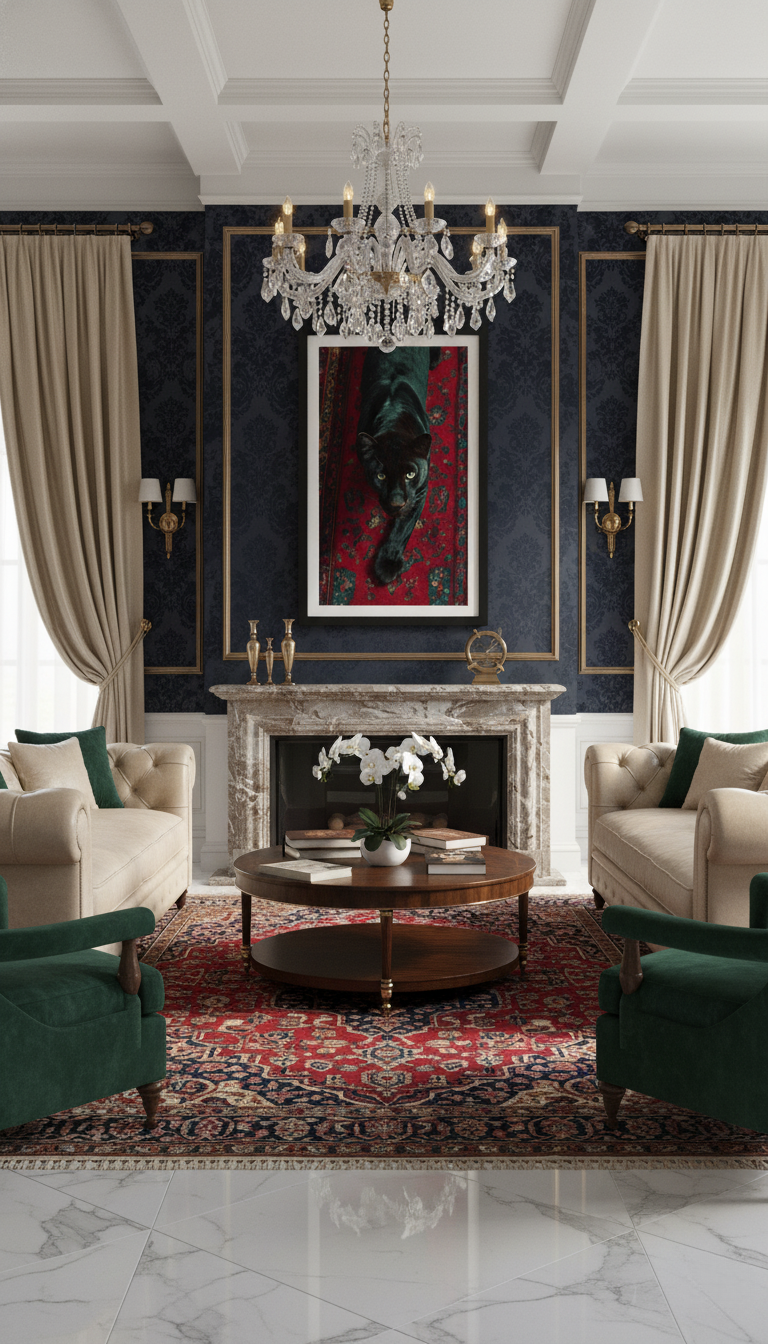 Siyah Çerçeveli Panter Temalı Dekoratif Tablo | Modern Ofis ve Ev Duvar Dekoru | Güç ve Asalet Simgesi