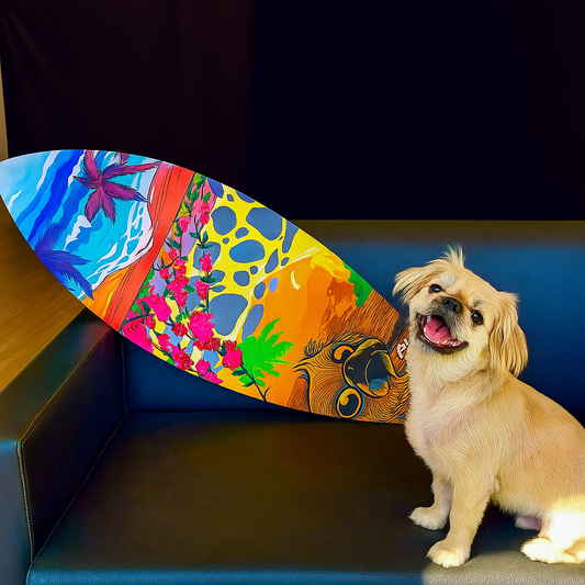 Customizable Surfboard with Photo Addition and View - Personalized