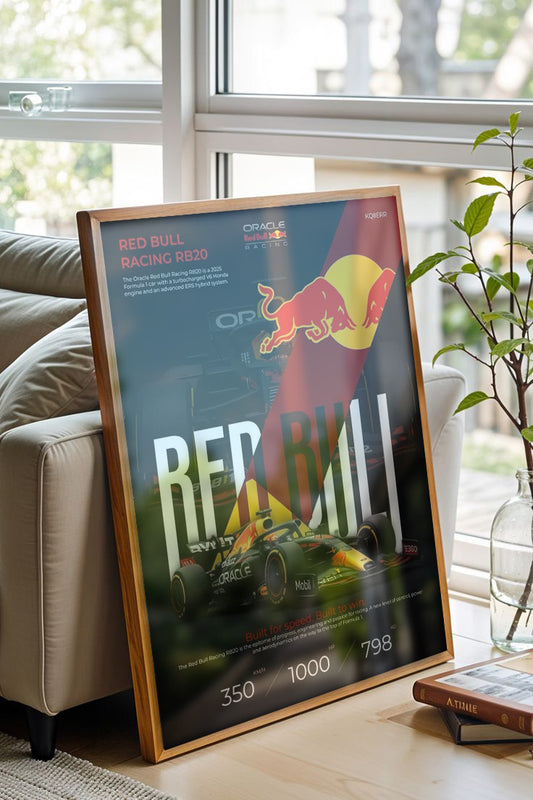 Red Bull Racing RB20 – Formula 1 Çerçeveli Duvar Tablosu