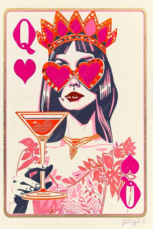Queen of Hearts Themed Poster