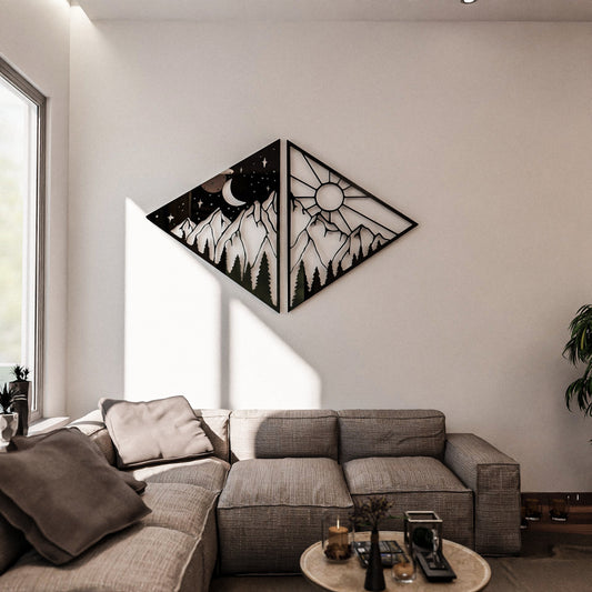 Decorative Painting with Night and Day Design