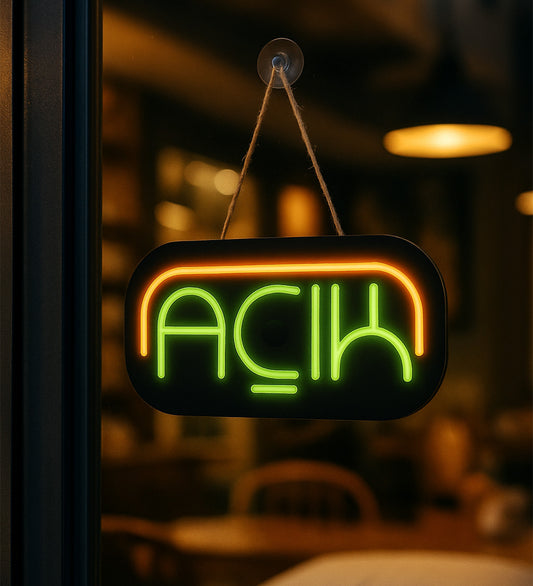 Açık Neon Tabela Mağaza-Dükkan