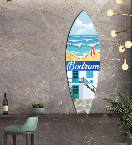 Bodrum Temalı Sörf Tahtası Dekorasyon