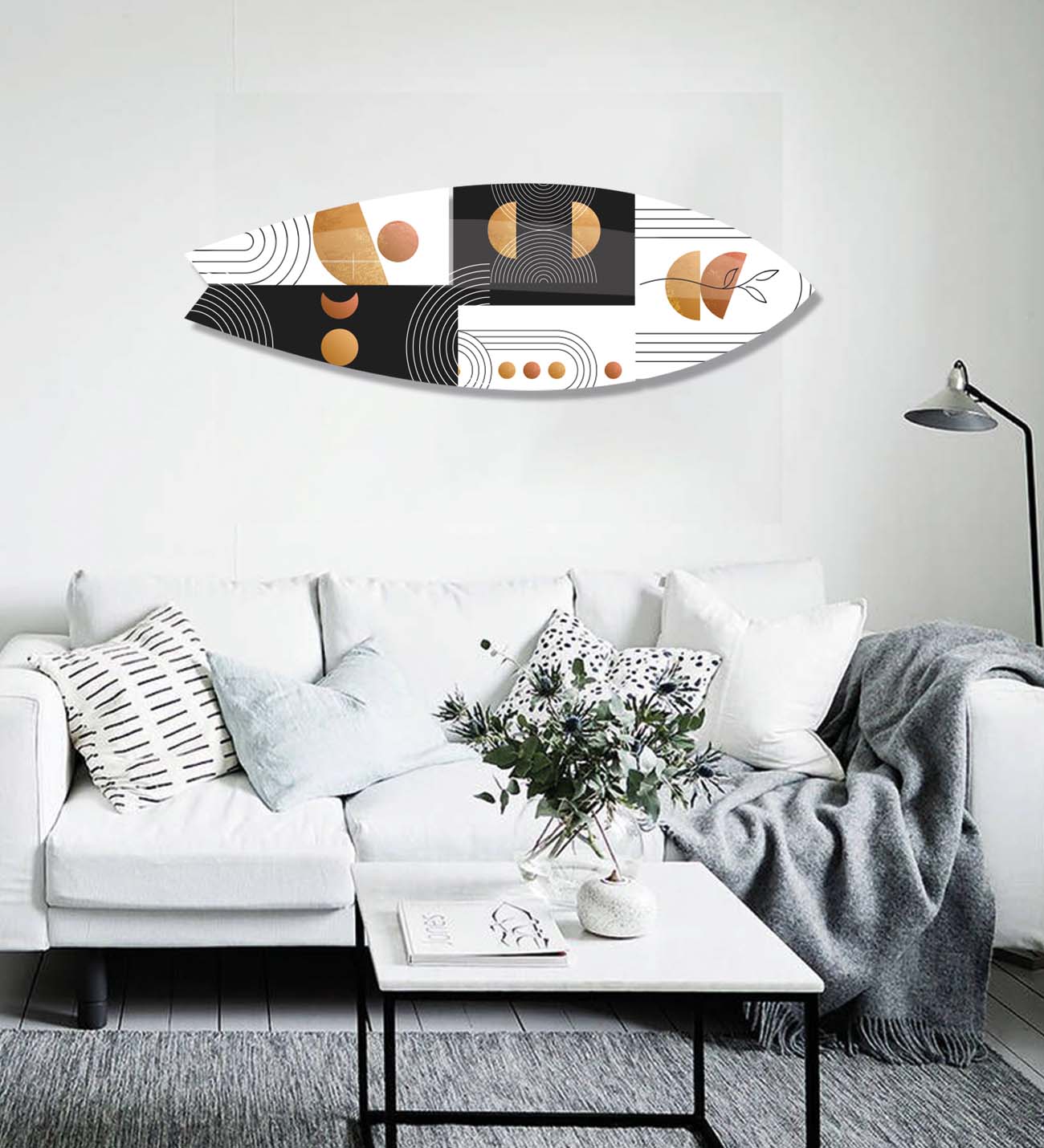 Modern Minimal Sörf Tahtası Özel Tasrım