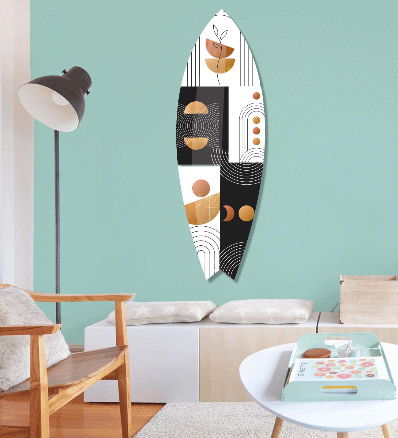Modern Minimal Sörf Tahtası Özel Tasrım