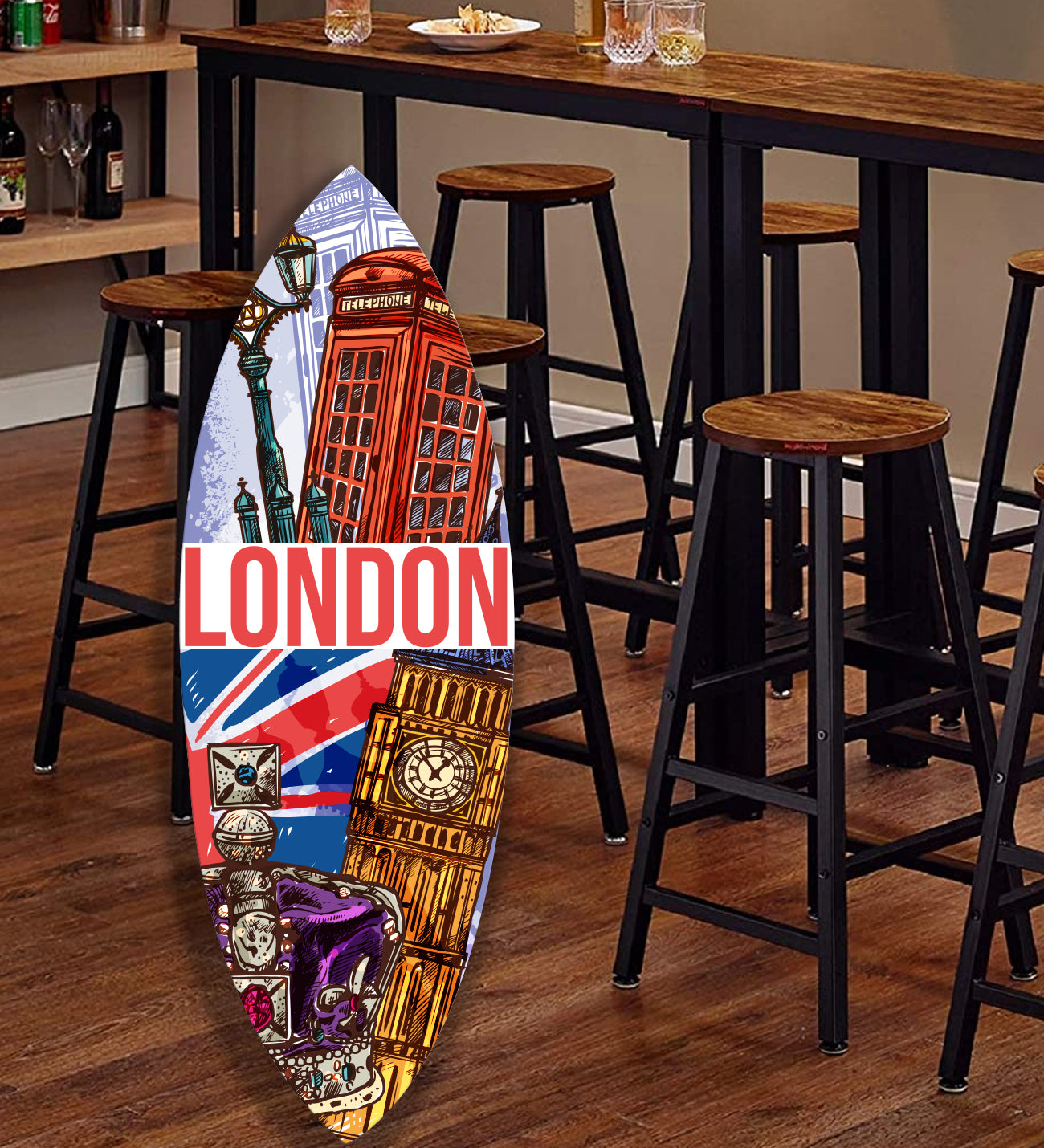 London Temalı Sörf Tahtası