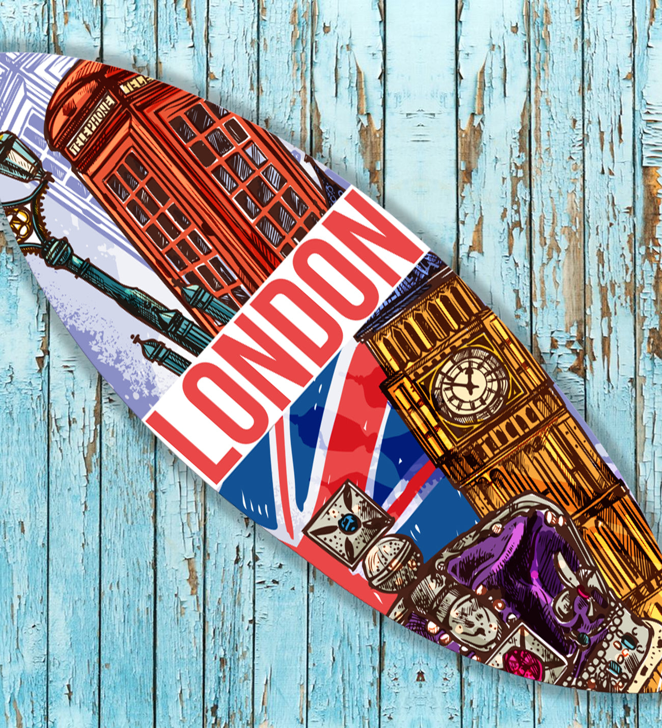London Temalı Sörf Tahtası