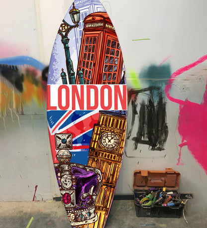 London Temalı Sörf Tahtası
