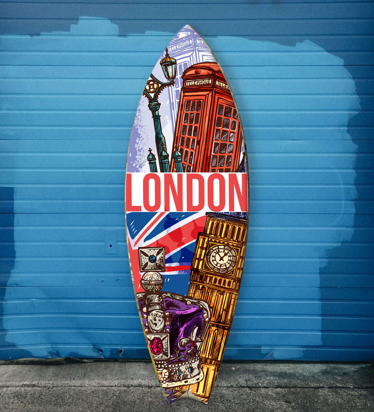 London Temalı Sörf Tahtası