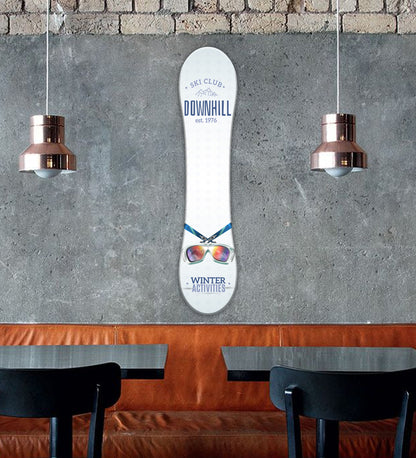 Kar Temalı Dekoratif Kaykay-Snowboard