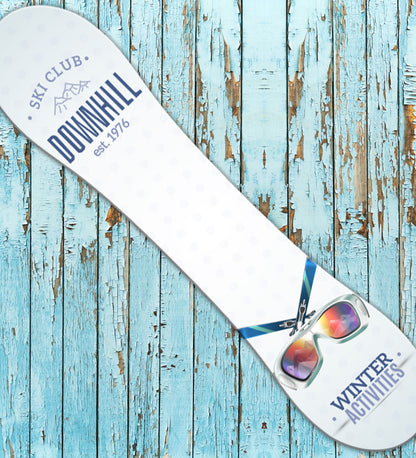 Kar Temalı Dekoratif Kaykay-Snowboard