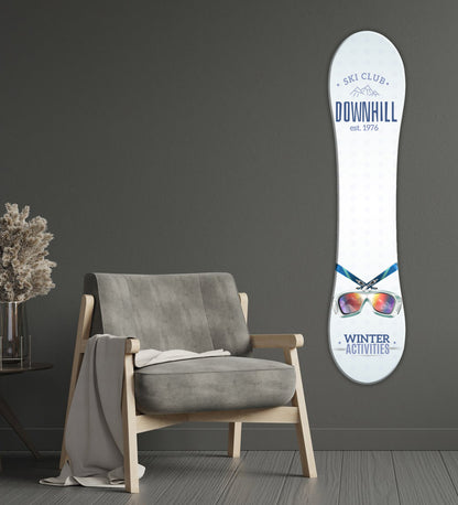 Kar Temalı Dekoratif Kaykay-Snowboard