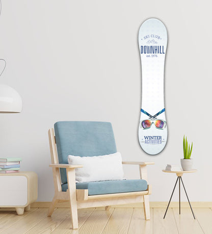Kar Temalı Dekoratif Kaykay-Snowboard