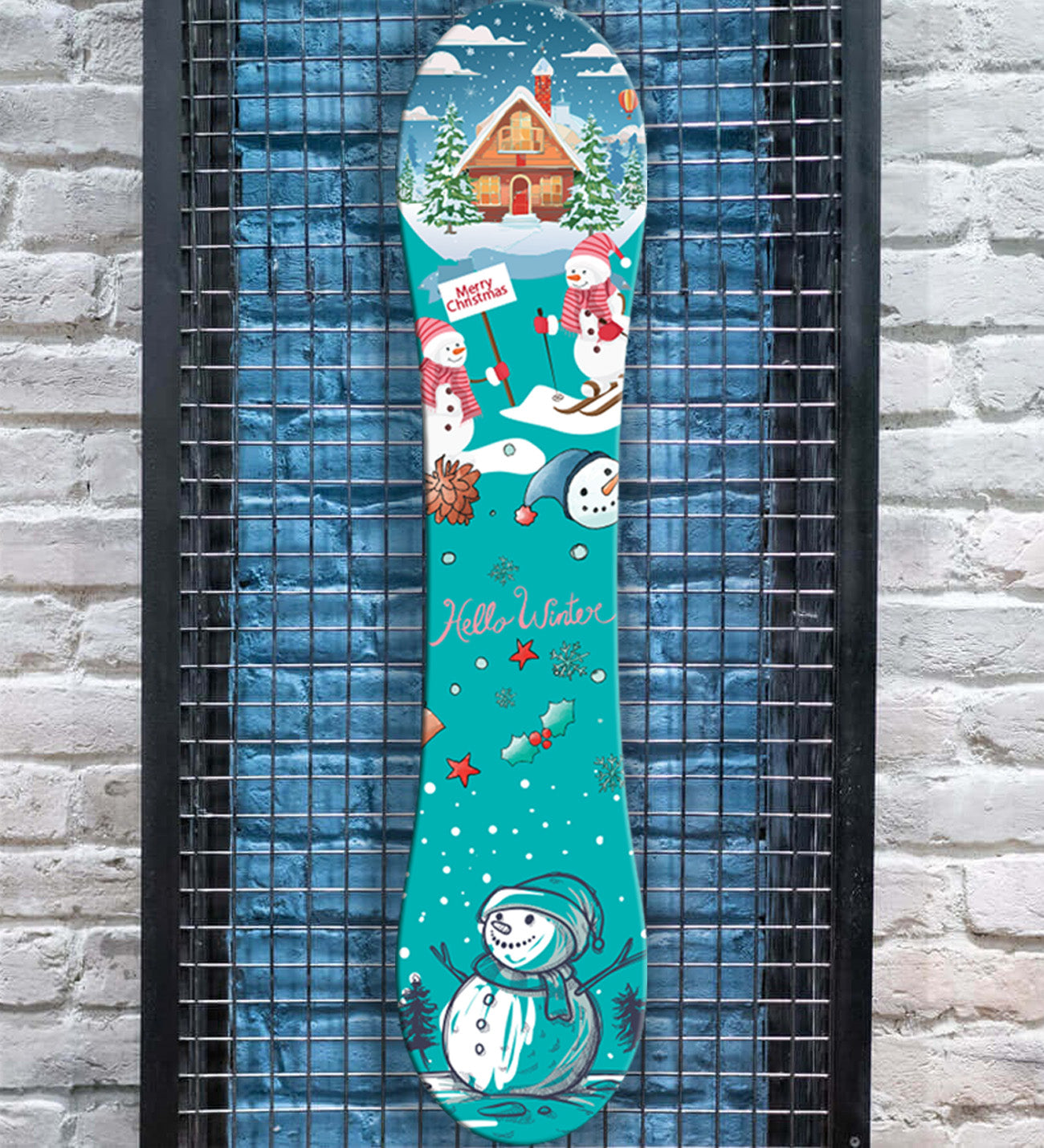 Kardan Adam Temalı Snowboard-Kış