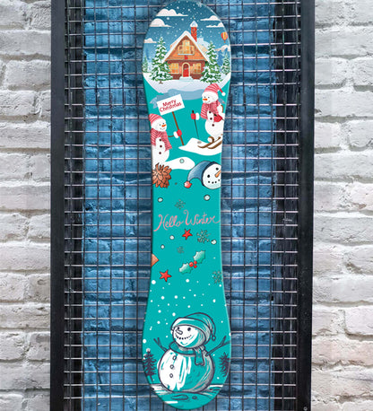 Kardan Adam Temalı Snowboard-Kış