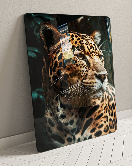 Leopar Parlak Cam  Tablo
