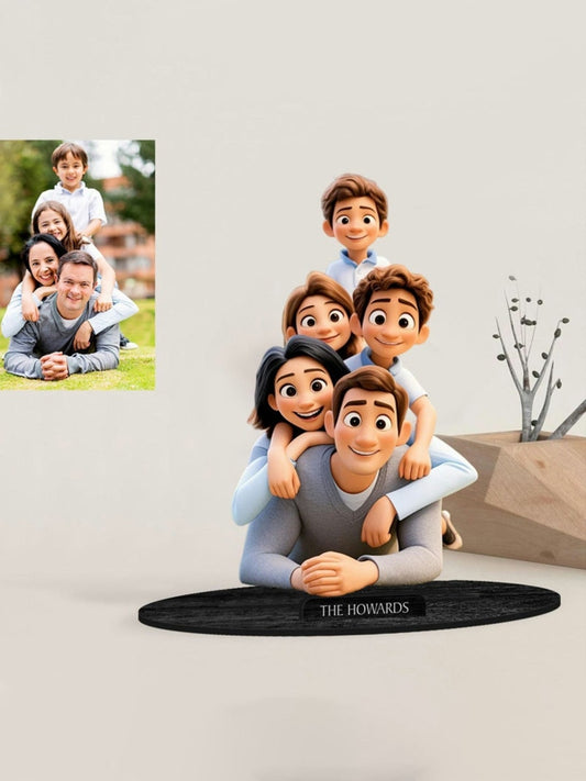 Customizable Pixar Cartoon Themed Gift Portrait and Stand