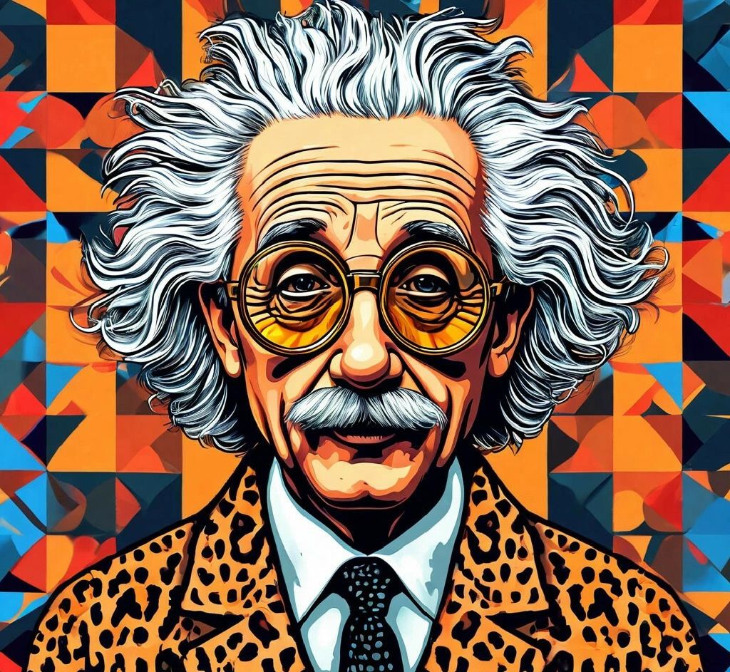 Einstein Leopar Tasarım Poster