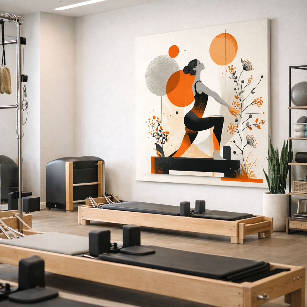 Pilates Yoga Temalı Kanvas Tablo Modern Spor Ve Meditasyon Duvar Dekoru Salon Ofis Spor Odası