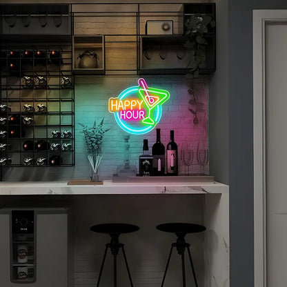 Neon Happy Hour -Bar Themed Lighting