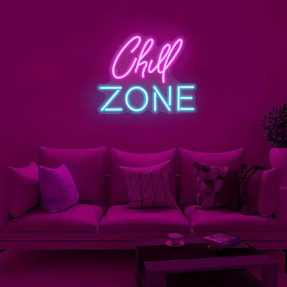 Neon Chill Zone Themed Illuminated Decorative Wall Lighting