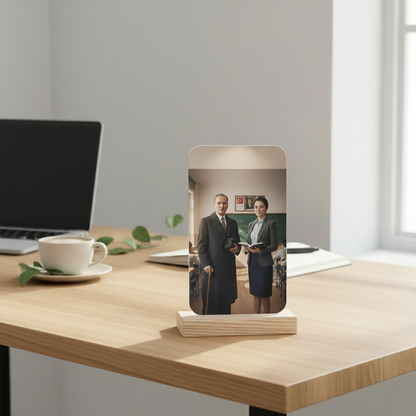 Öğretmenler Günü Hediyesi Kişiye Özel Atatürk Temalı Pleksi Masa Üstü Tablo | Öğretmene Anlamlı ve Kalıcı Hediye