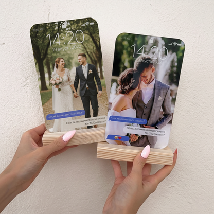 Kişiye Özel Telefon Ekranı Tasarımlı Akrilik Dekor | Düğün – Tanışma Tarihi Hatırası | Romantik Hediye