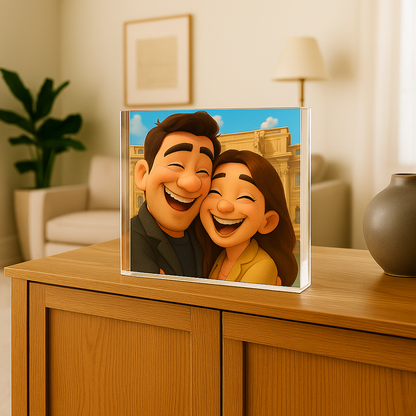 Customizable Pixar Cartoon Themed Gift Portrait and Stand