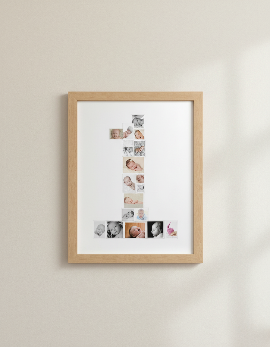 Personalized Anniversary Themed 12+1 Photo Framed Painting