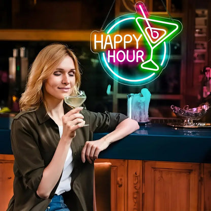 Neon Happy Hour -Bar Themed Lighting