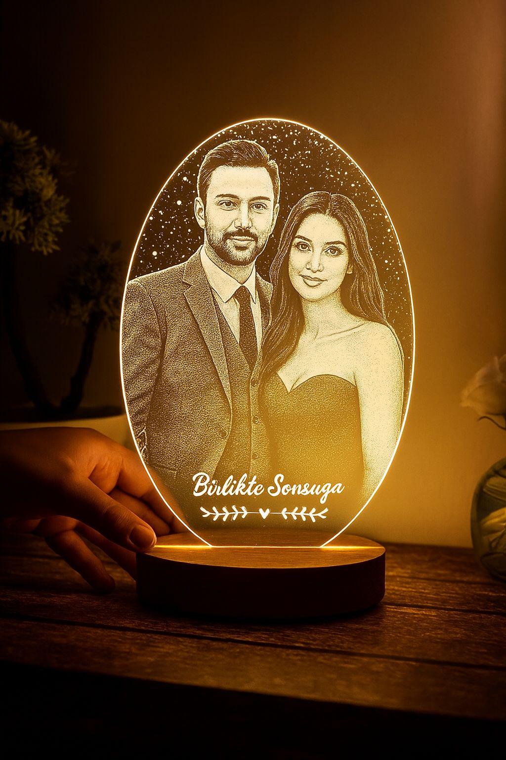 Personalized Photo 3D LED Oval Night Lamp