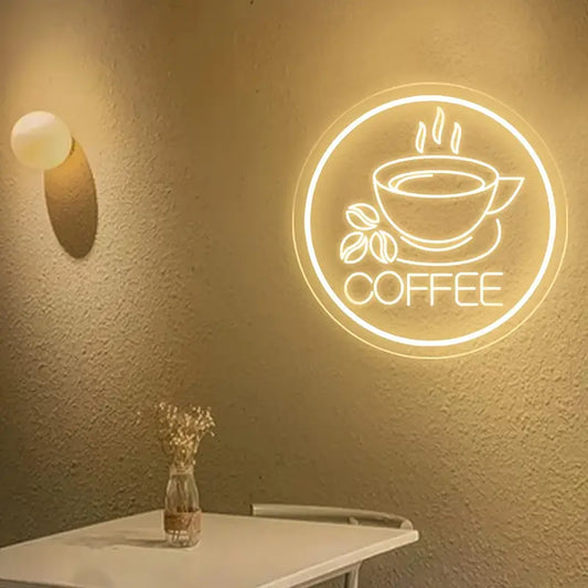 Neon Coffee - Kahve Temalı Aydınlatma