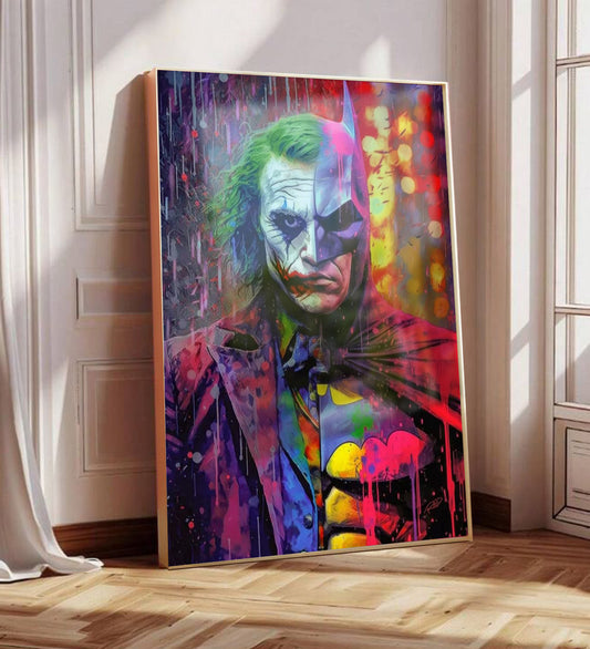 Batman x Joker Pop Art Poster – Çerçeveli Duvar Tablosu