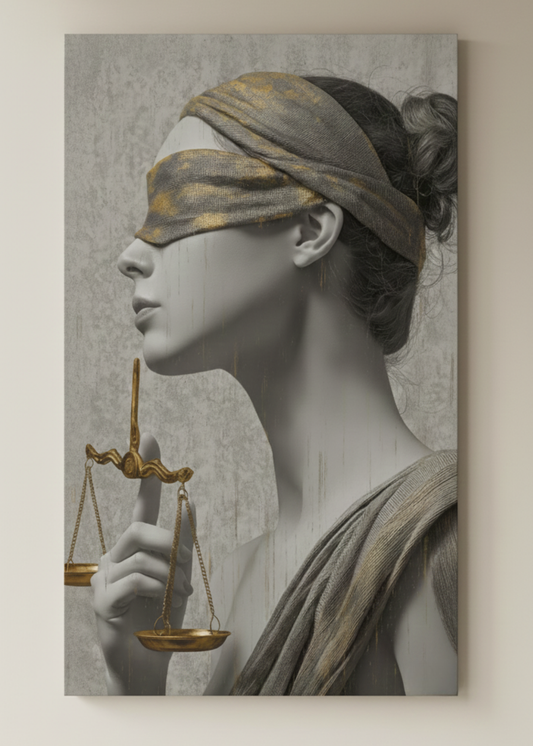 Adalet Temalı Themis Kanvas Tablo – Avukat Büro Ofis Dekorasyonu