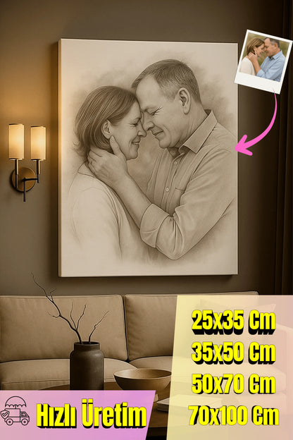 Gift for Your Lover: Canvas Print with 30 Photos