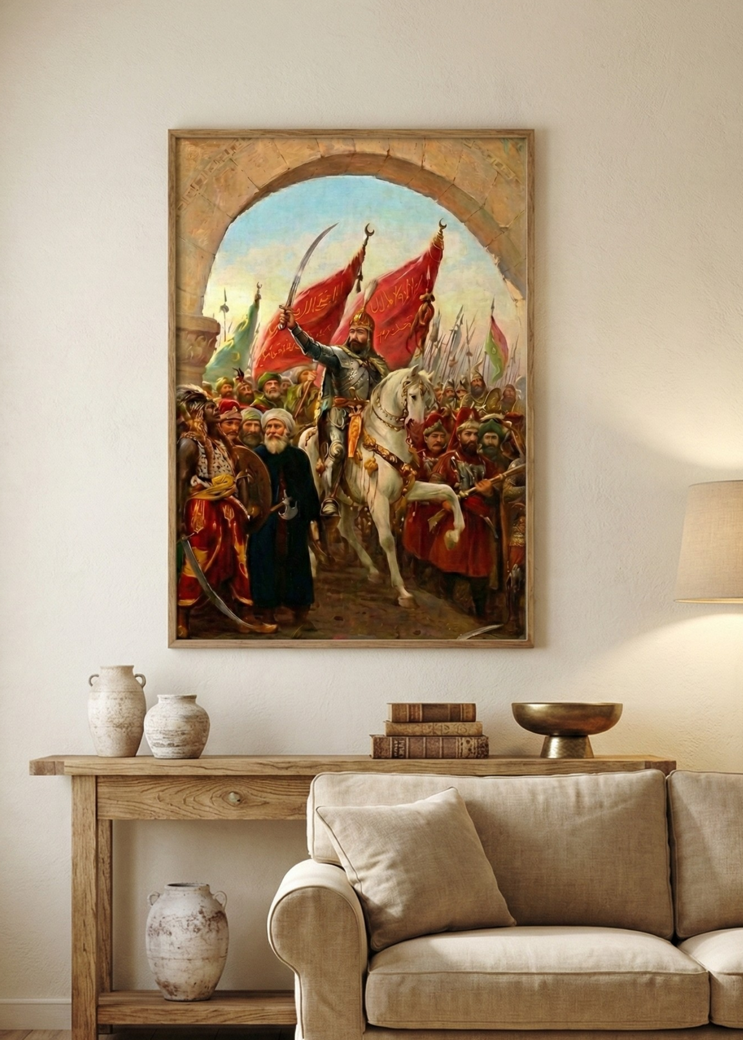Fatih Sultan Mehmet Han Tarihi Çerçeveli Duvar Tablosu