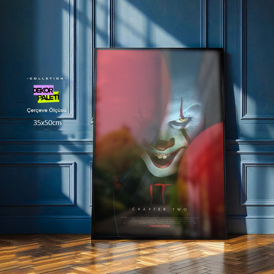 IT Chapter Two Pennywise Poster Tablo – Korku Filmi Dekorasyonu