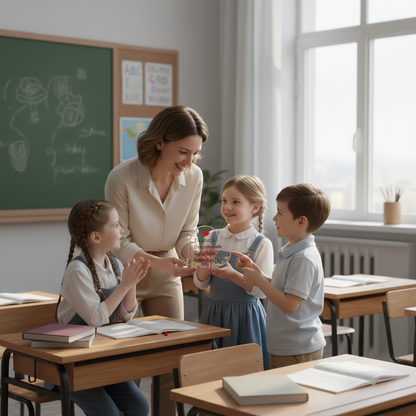 Kalpli Öğretmenler Günü Hediyesi Pleksi Biblo Masa Süsü